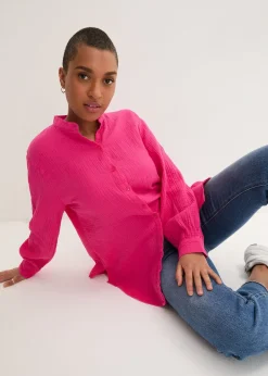 Femme bonprix Chemisiers|Chemisier long en gaze de coton