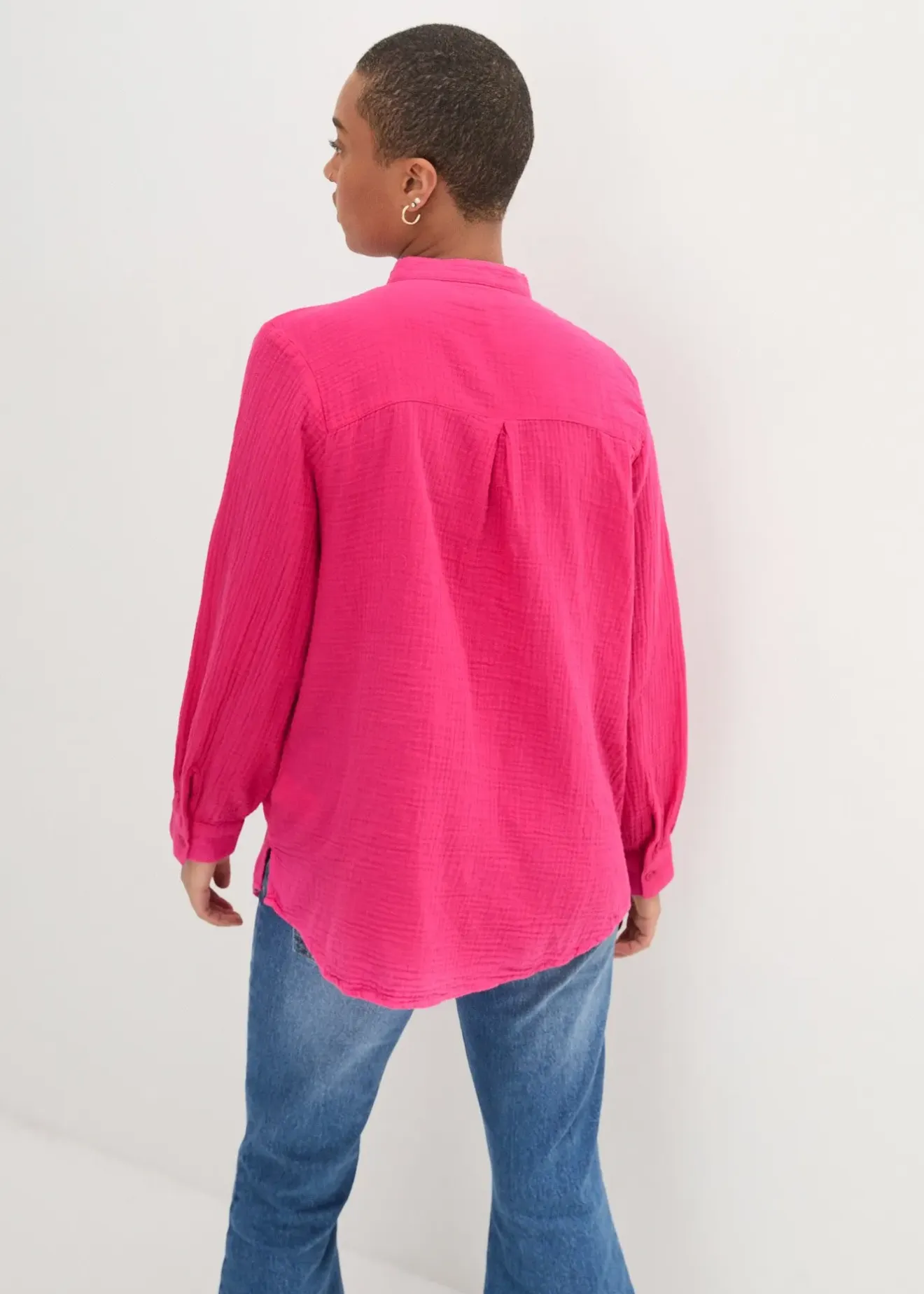 Femme bonprix Chemisiers|Chemisier long en gaze de coton