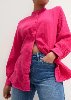 Femme bonprix Chemisiers|Chemisier long en gaze de coton