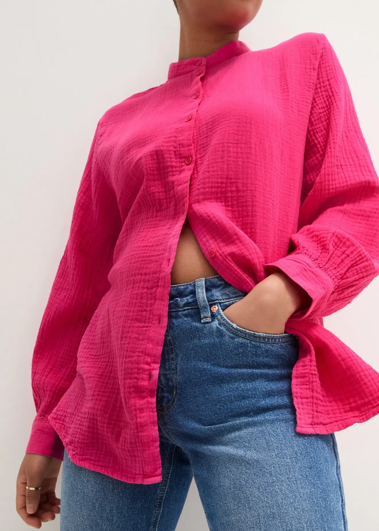 Femme bonprix Chemisiers|Chemisier long en gaze de coton