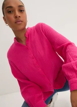 Femme bonprix Chemisiers|Chemisier long en gaze de coton