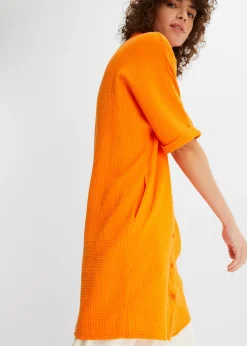 Femme bonprix Chemisiers|Chemisier long, oversize et doux en gaze de coton