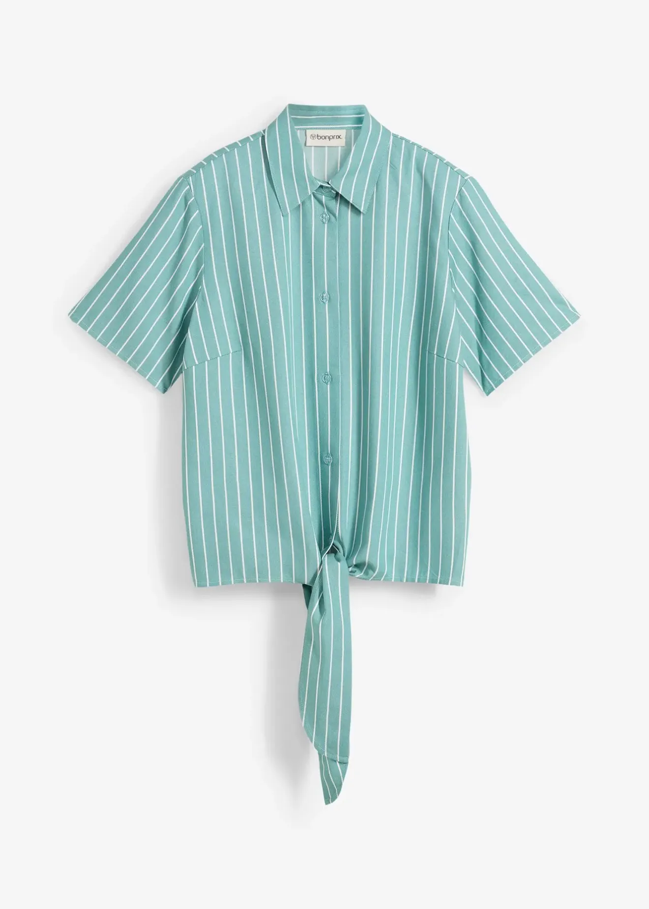 bonprix Chemisier manches courtes rayé à détail noué|Femme Chemisiers