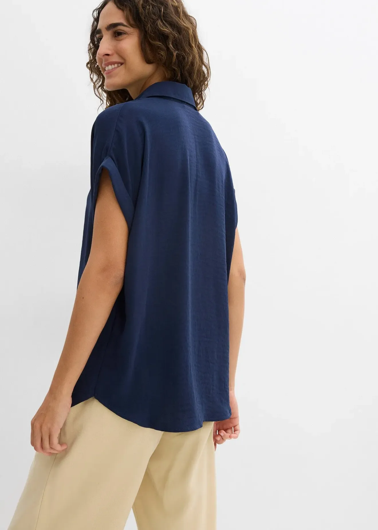 Femme bonprix Chemisiers|Chemisier manches courtes avec polyester recyclé