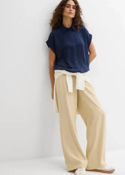 Femme bonprix Chemisiers|Chemisier manches courtes avec polyester recyclé