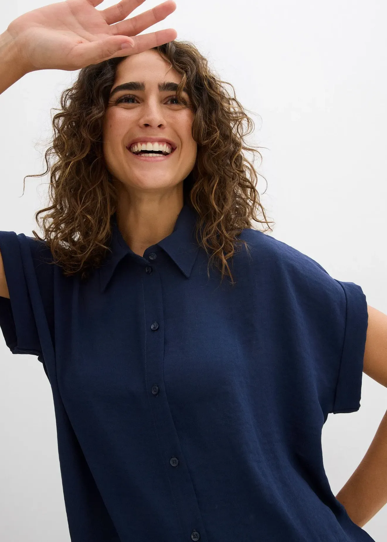 Femme bonprix Chemisiers|Chemisier manches courtes avec polyester recyclé