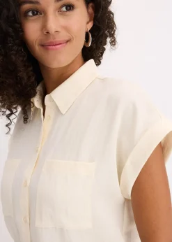 Femme bonprix Chemisiers|Chemisier manches courtes fluide en lyocell mélangé