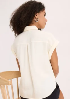 Femme bonprix Chemisiers|Chemisier manches courtes fluide en lyocell mélangé