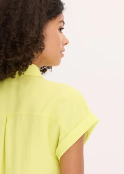 bonprix Chemisier manches courtes fluide en lyocell mélangé|Femme Chemisiers