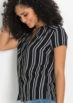 bonprix Chemisier manches courtes 100% viscose|Femme Chemisiers