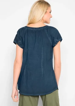 bonprix Chemisier manches courtes 100% coton|Femme Chemisiers