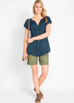 bonprix Chemisier manches courtes 100% coton|Femme Chemisiers