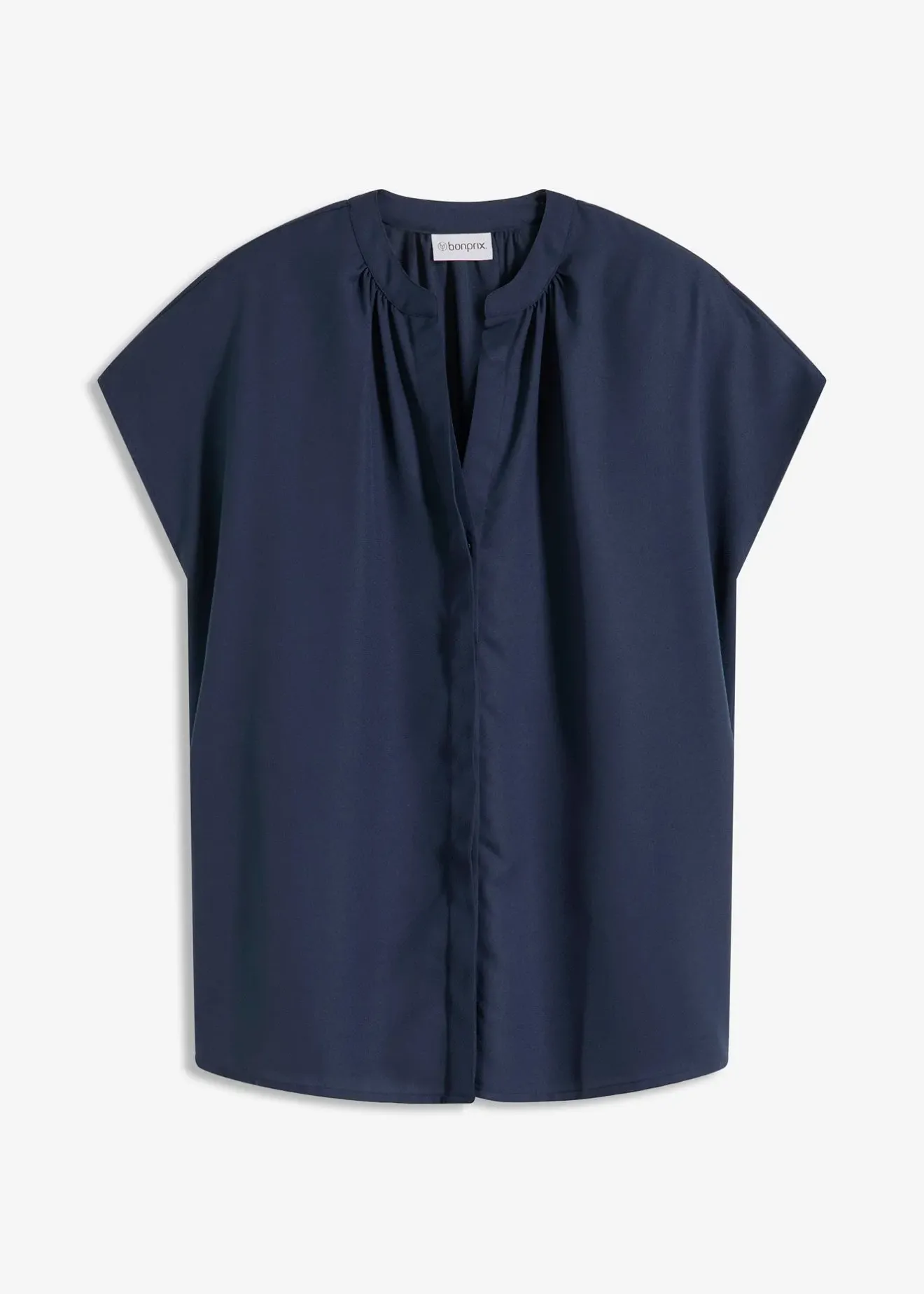 bonprix Chemisier manches courtes à boutonnage invisible|Femme Chemisiers