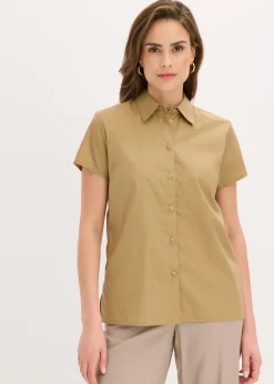 bonprix Chemisier manches courtes en popeline|Femme Chemisiers