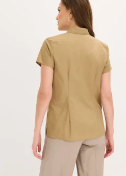 bonprix Chemisier manches courtes en popeline|Femme Chemisiers