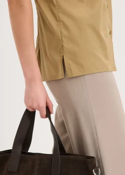 bonprix Chemisier manches courtes en popeline|Femme Chemisiers