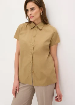 bonprix Chemisier manches courtes en popeline|Femme Chemisiers