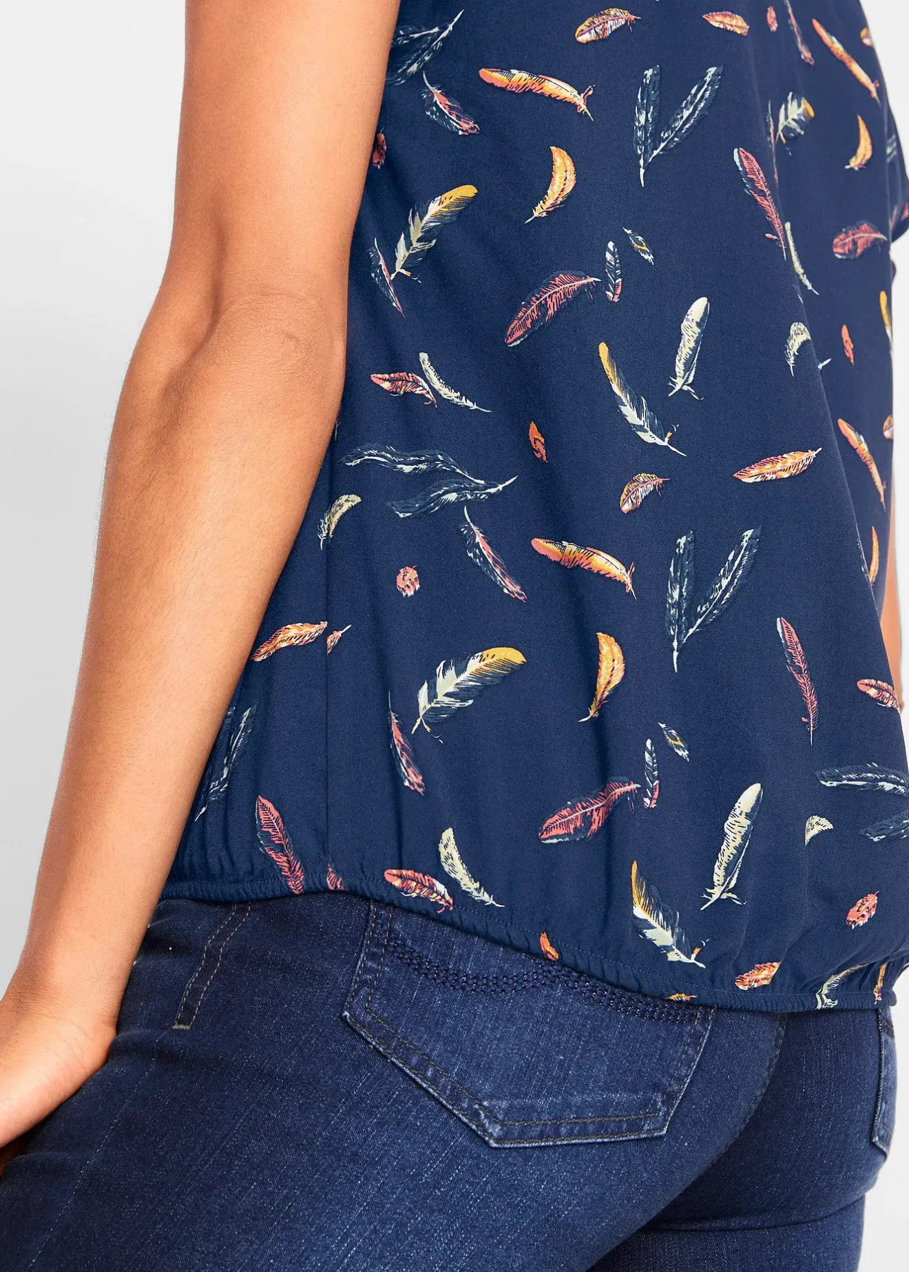 Femme bonprix Chemisiers|Chemisier manches courtes en viscose fluide