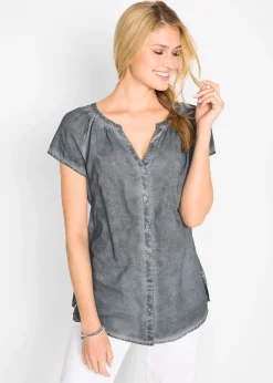 Femme bonprix Chemisiers|Chemisier manches courtes 100% coton