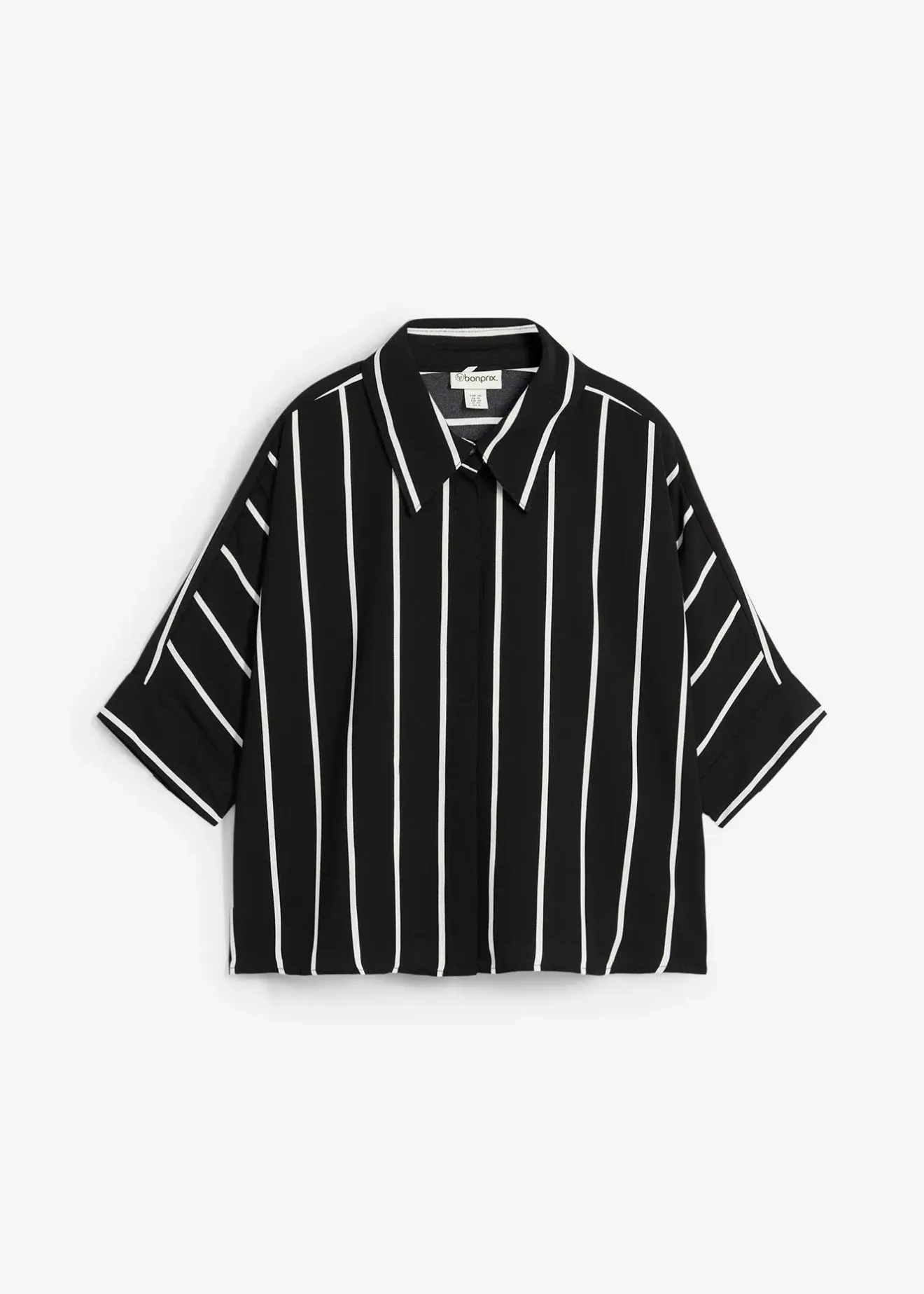 bonprix Chemisier manches courtes en crêpe texturé|Femme Chemisiers