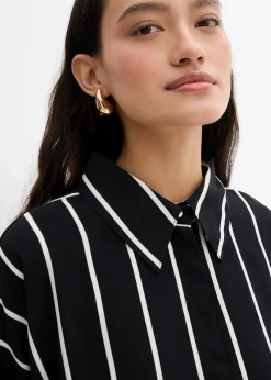 bonprix Chemisier manches courtes en crêpe texturé|Femme Chemisiers