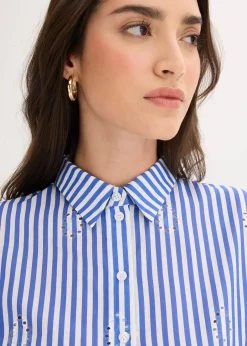 Femme bonprix Chemisiers|Chemisier oversize à broderie anglaise