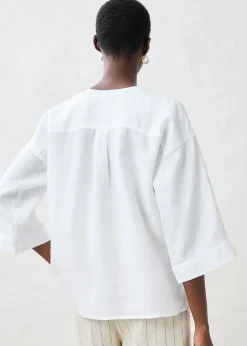 bonprix Chemisier oversize 100% lin|Femme Premium|Chemisiers