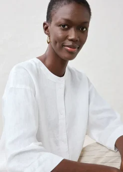 bonprix Chemisier oversize 100% lin|Femme Premium|Chemisiers