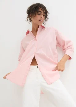 Femme bonprix Chemisiers|Chemisier oversize en coton, manches 3/4