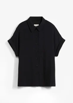 bonprix Chemisier oversize en crêpe texturé|Femme Deux Pièces & Ensembles|Chemisiers