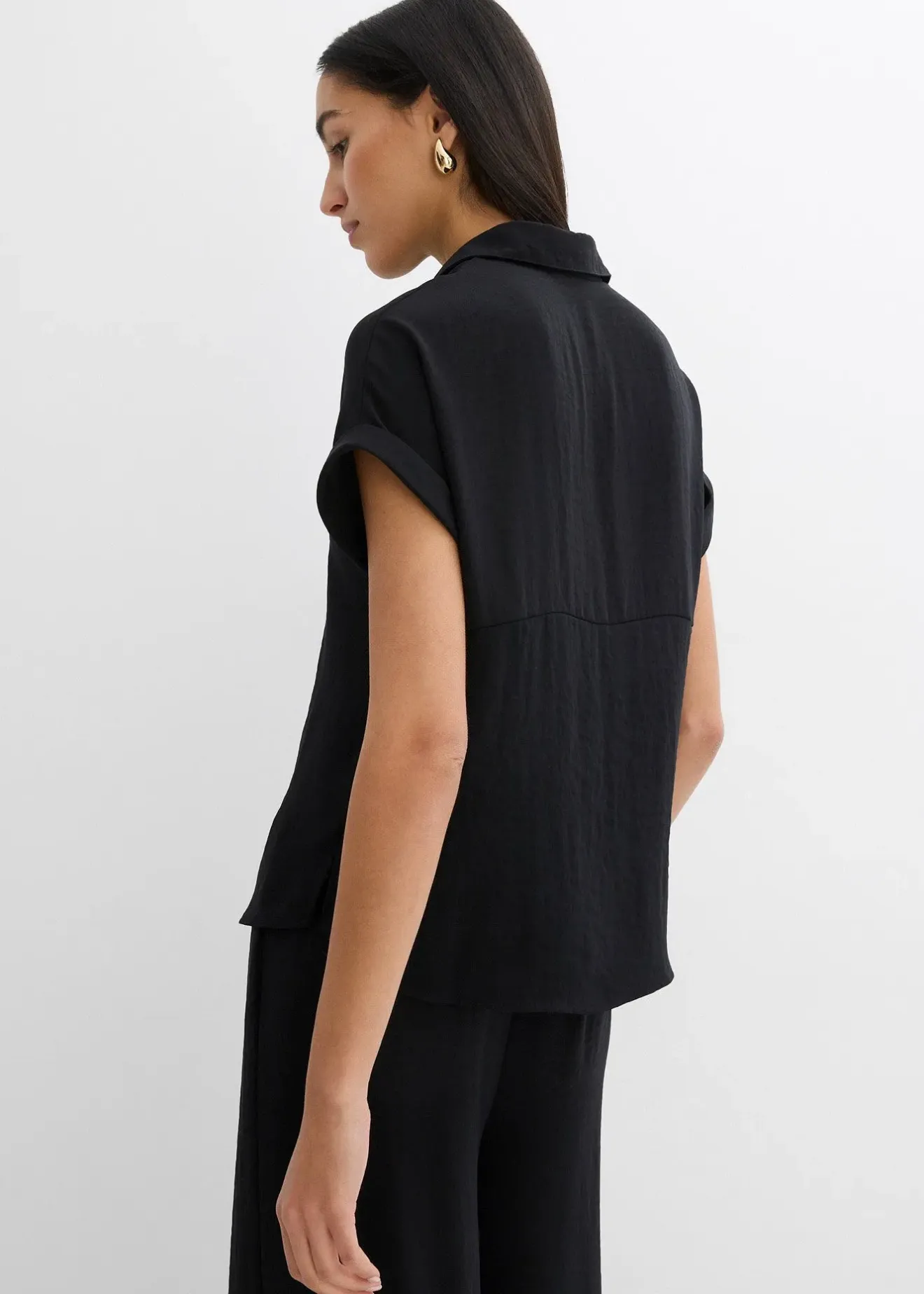 bonprix Chemisier oversize en crêpe texturé|Femme Deux Pièces & Ensembles|Chemisiers