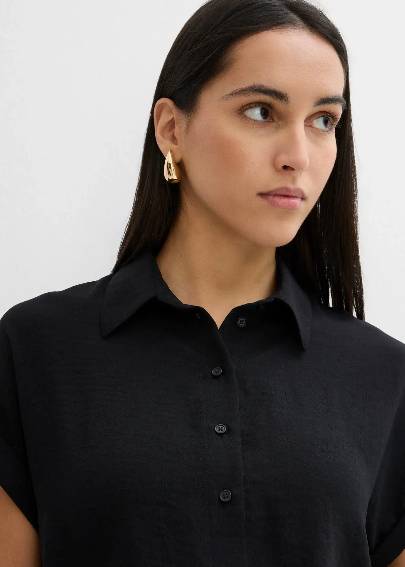 bonprix Chemisier oversize en crêpe texturé|Femme Deux Pièces & Ensembles|Chemisiers