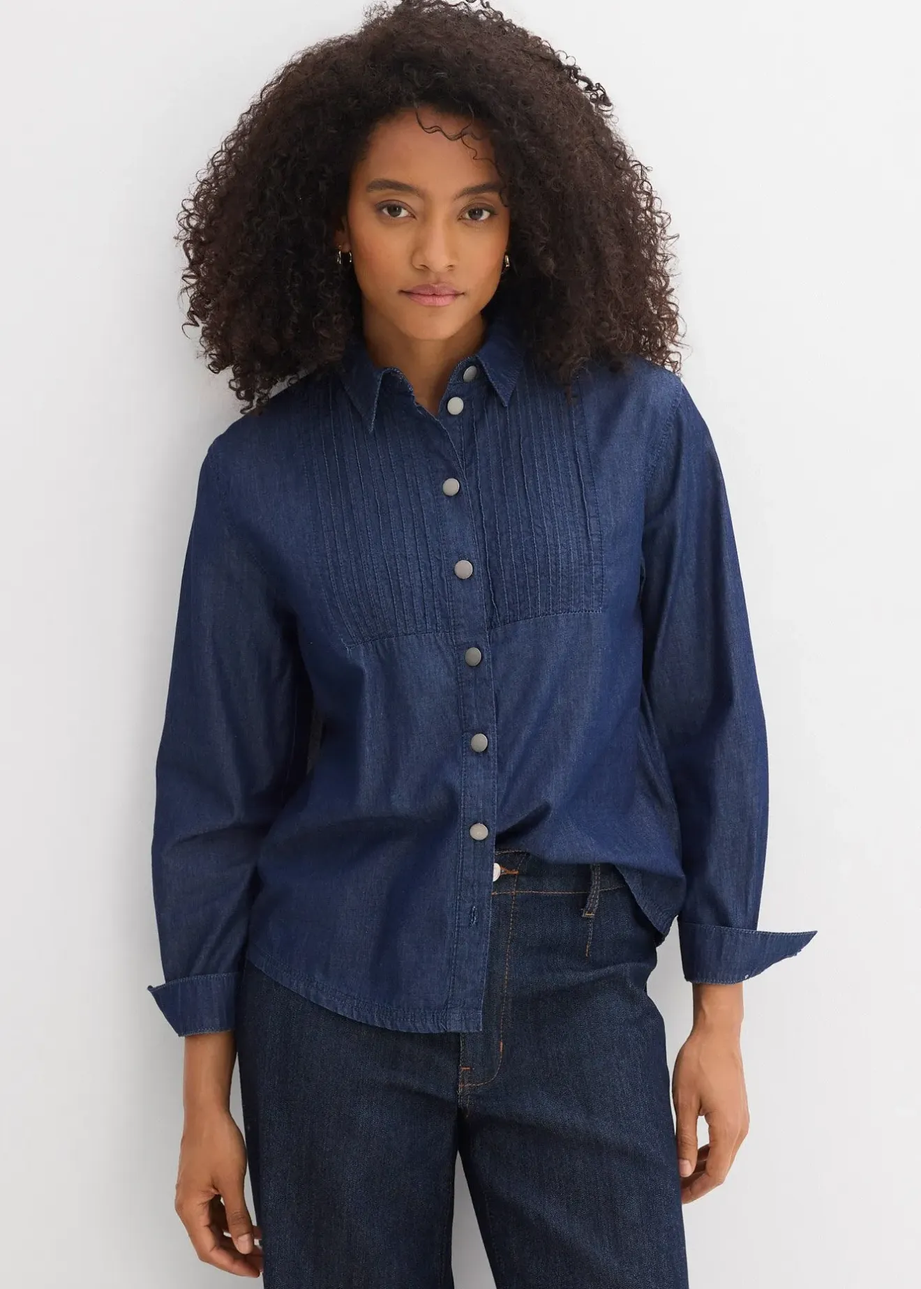 bonprix Chemisier oversize en jean|Femme Chemisiers