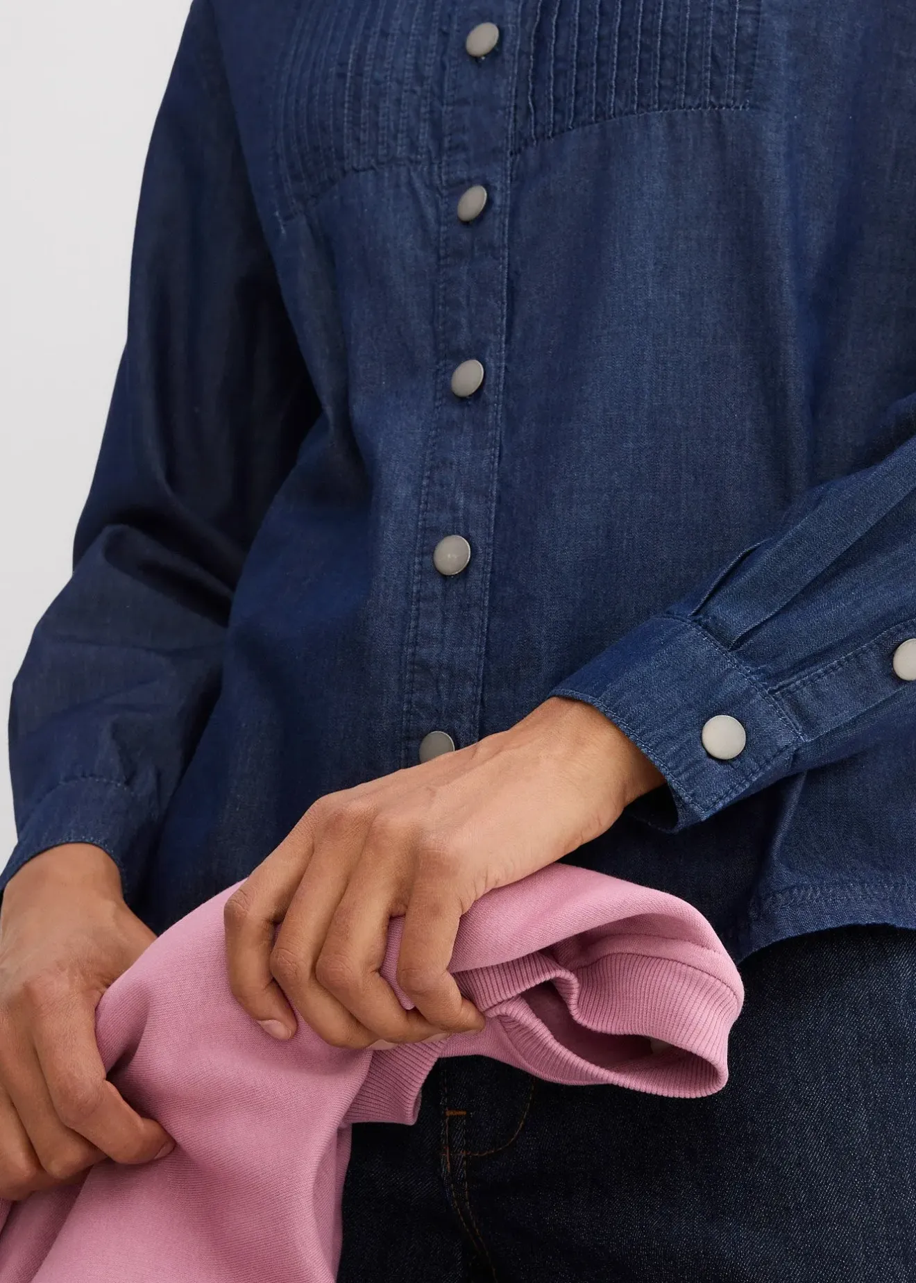 bonprix Chemisier oversize en jean|Femme Chemisiers