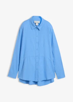 Femme bonprix Chemisiers|Chemisier oversize en lin mélangé