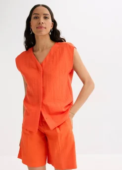 bonprix Chemisier sans manches en viscose mélangée|Femme Chemisiers|T-Shirts & Tops