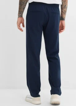 bonprix Chino extensible à taille élastiquée, droit et ample|Homme Pantalons