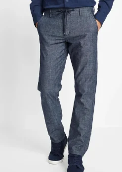 Homme bonprix Pantalons|Chino regular et droit en chambray