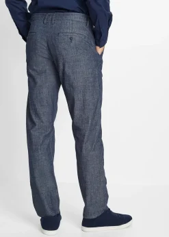 Homme bonprix Pantalons|Chino regular et droit en chambray