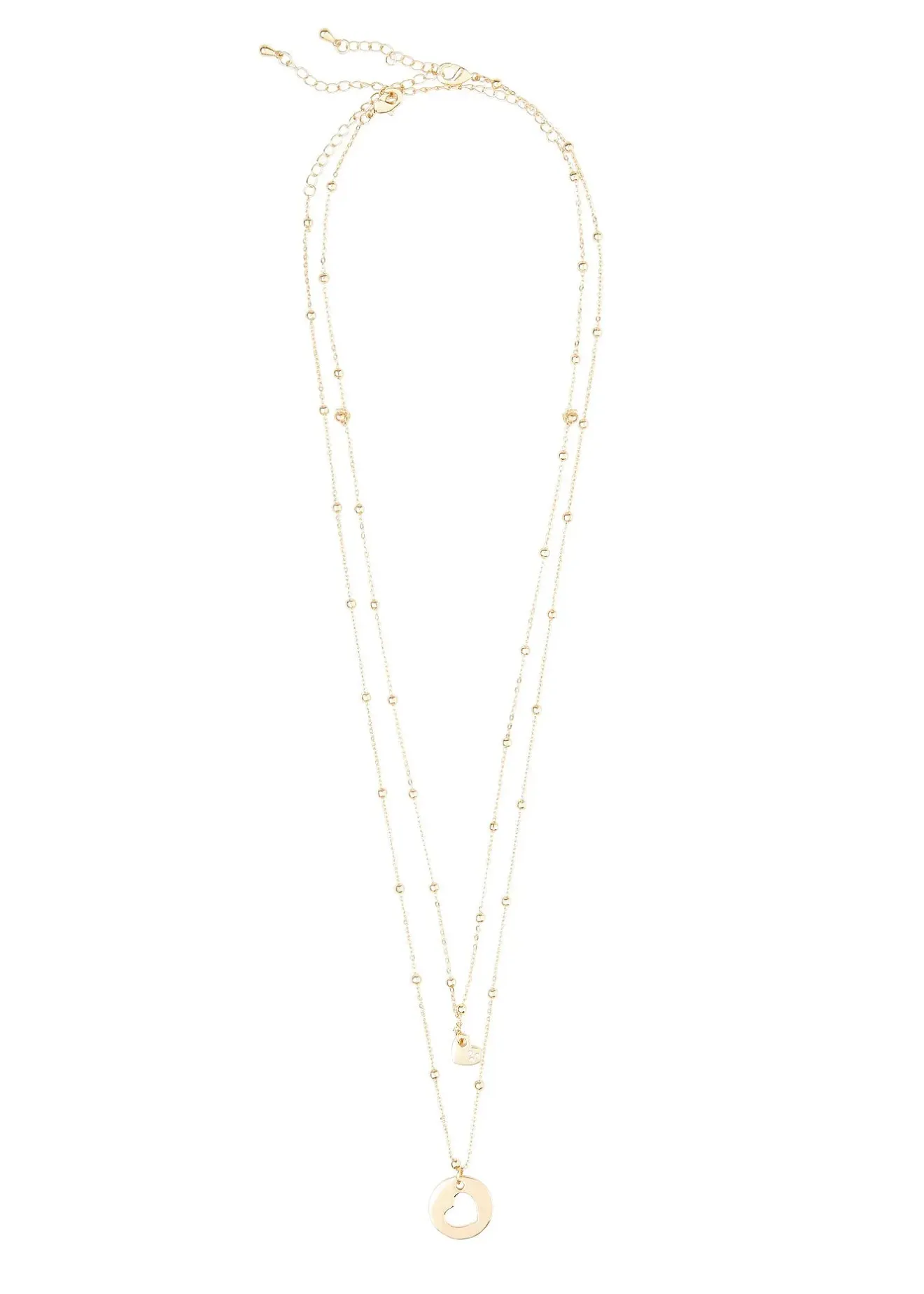 bonprix Colliers (ens. 2 pces) avec pendentifs cœurs|Femme Bijoux