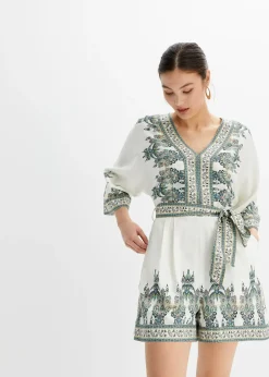 Femme bonprix Combinaisons|Combi short avec lin