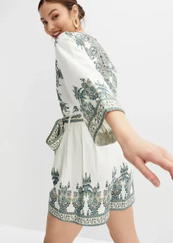 Femme bonprix Combinaisons|Combi short avec lin