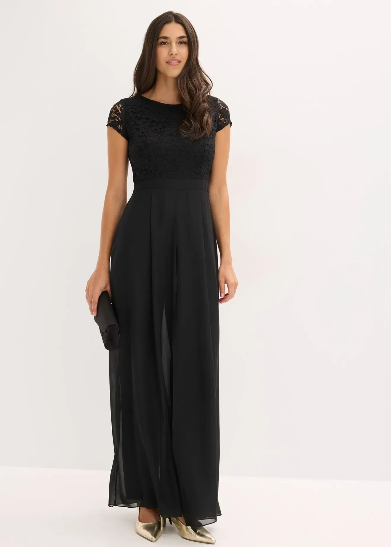 bonprix Combinaison avec dentelle et empiècement de mousseline|Femme Mode Festive|Combinaisons