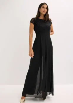 bonprix Combinaison avec dentelle et empiècement de mousseline|Femme Mode Festive|Combinaisons