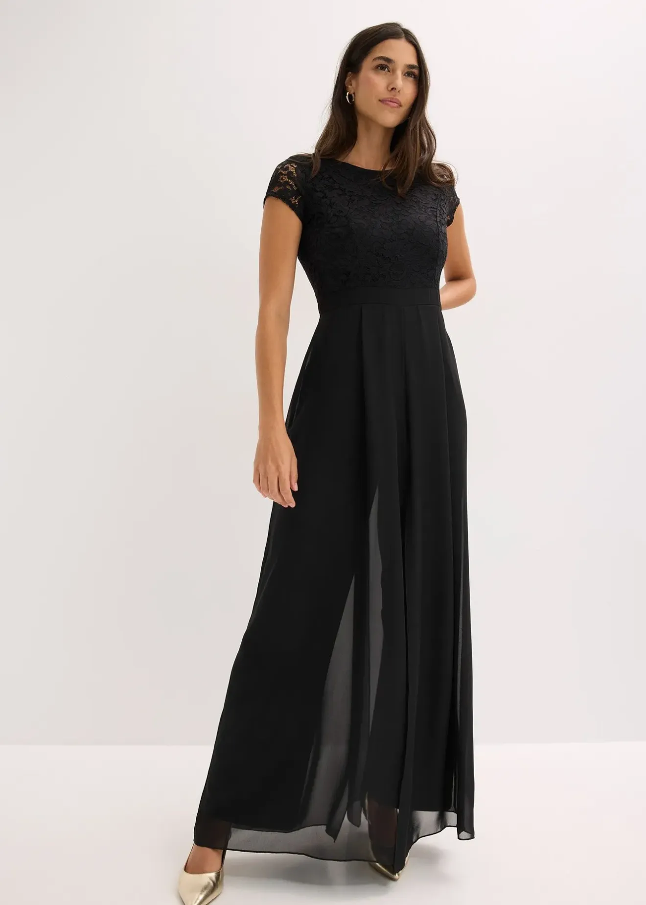 bonprix Combinaison avec dentelle et empiècement de mousseline|Femme Mode Festive|Combinaisons