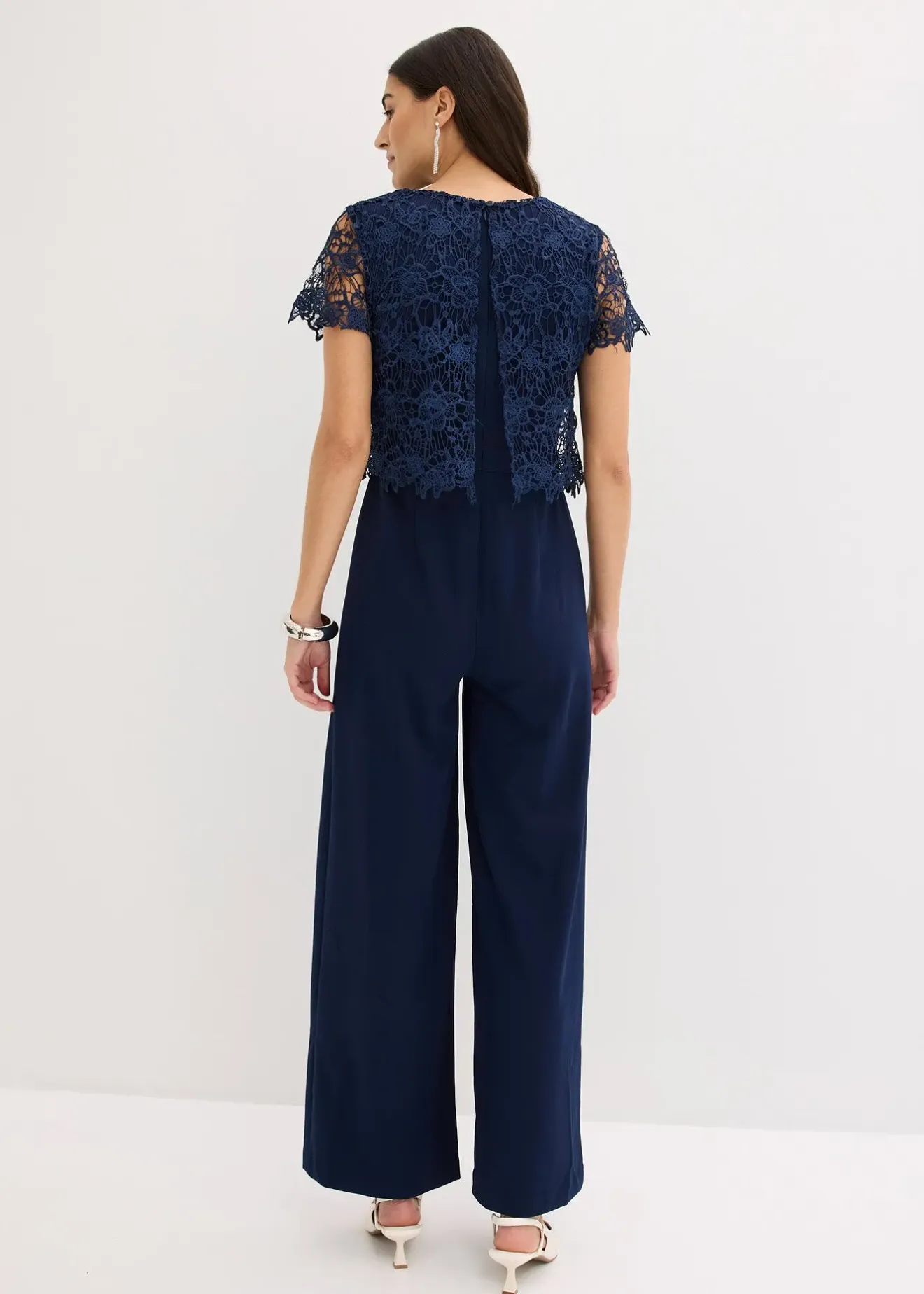 Femme bonprix Mode Festive|Combinaisons|Combinaison douce en matière néoprène avec dentelle