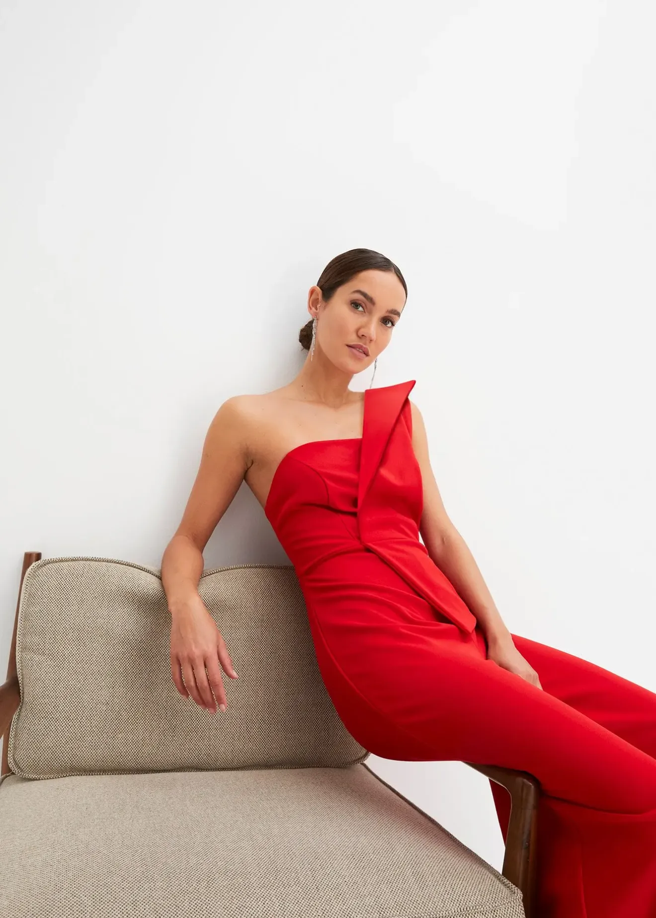 bonprix Combinaison en crêpe texturé|Femme Mode Festive|Combinaisons