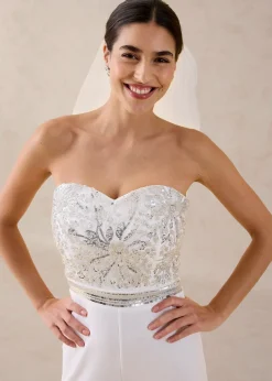 Femme bonprix Combinaisons|Combinaison en crêpe texturé avec perles brodées