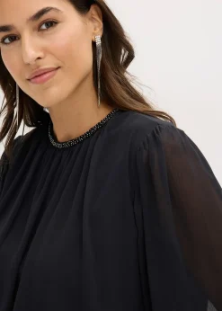 Femme bonprix Combinaisons|Combinaison en mousseline avec strass