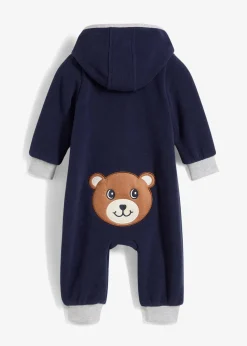 bonprix Combinaison en polaire avec capuche et application ourson|Enfant Vêtements Enfant|Vestes Outdoor